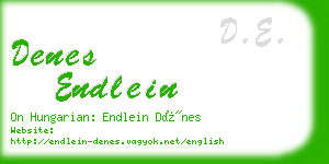 denes endlein business card